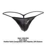 Doreanse 1326-pan flitsende G-string kleur zwarte panter