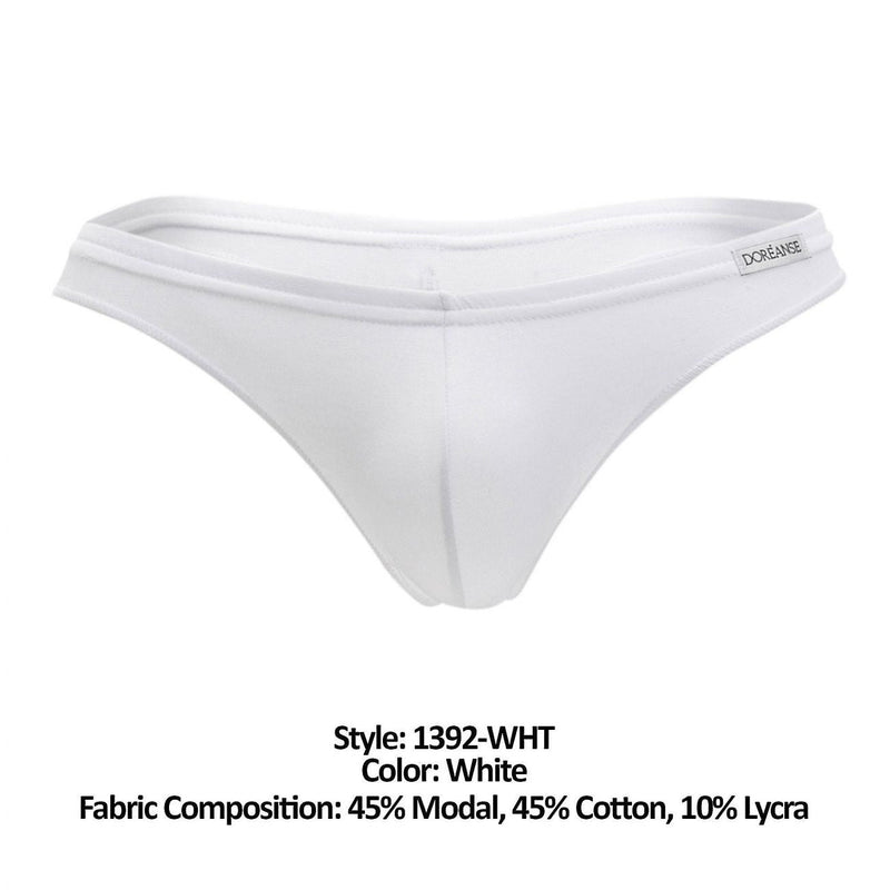 Doreanse 1392-WHT Euro Thong Color White