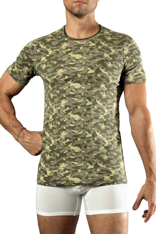 Doreanse 2560-PRN-Tarnt-Shirt-Farbe grün