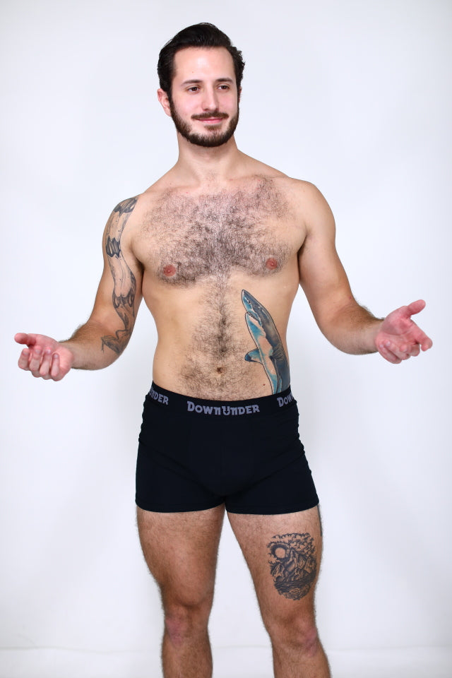 DownUnder Apparel Basic Boxer Briefs In Black, Navy Blue and White.  Menswear. For The Boys!