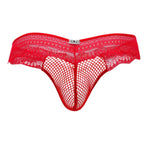 Hidden 973 Lace Thongs Color Red
