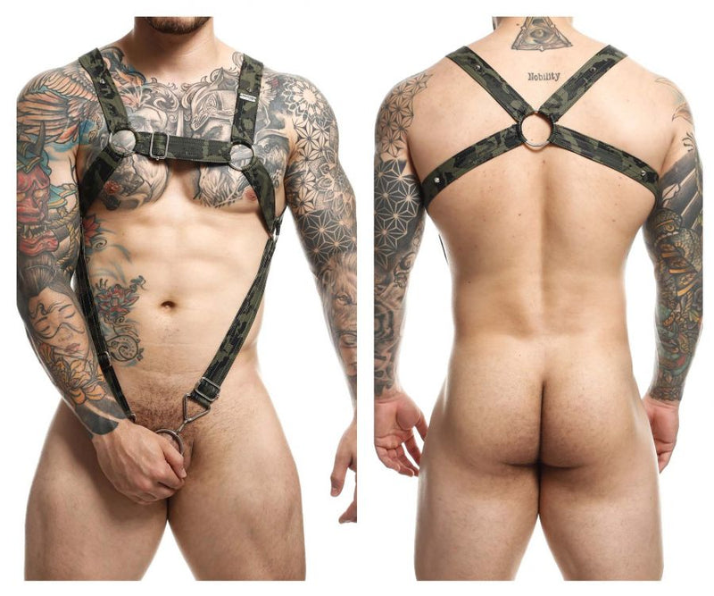 MALIBASICS DMBL07 Dngeon Cross Cockring Harness Color Army