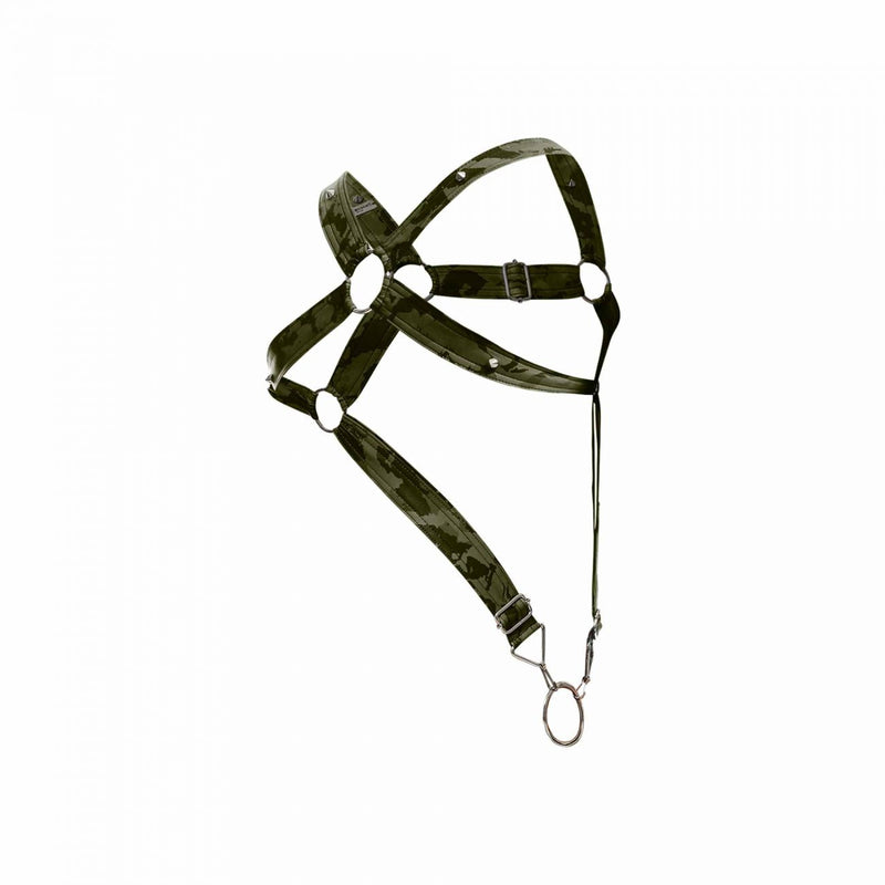 Malebasics DMBL07 Dngeon Cross Cockring Harness Army