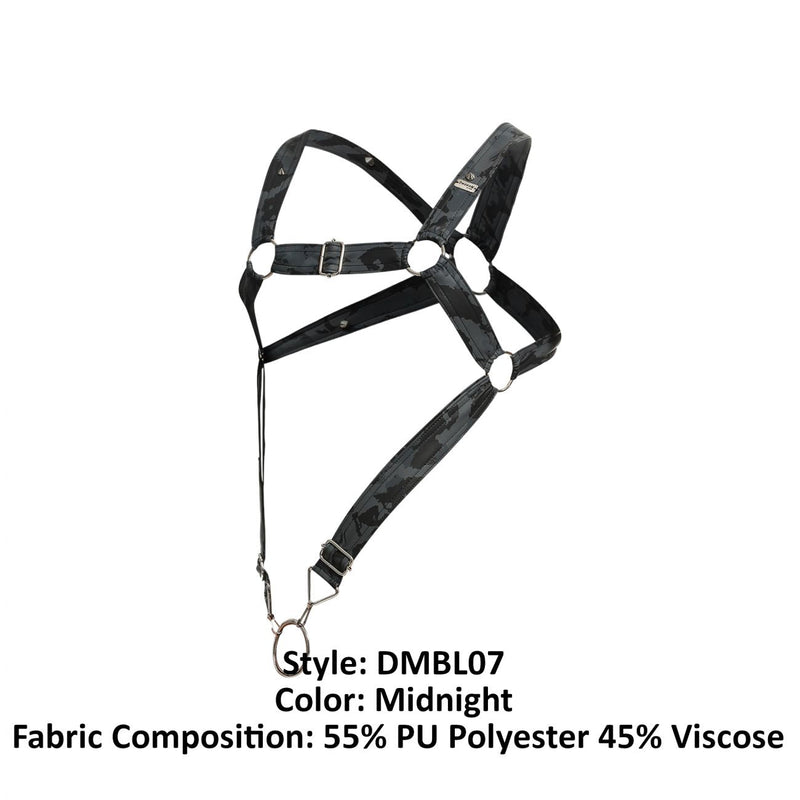 Malebasics DMBL07 Dngeon Cross Cockring Harness Colore Midnight