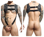 MaleBasics DMBL08 DNGEON Croptop Cockring Harness Color Midnight