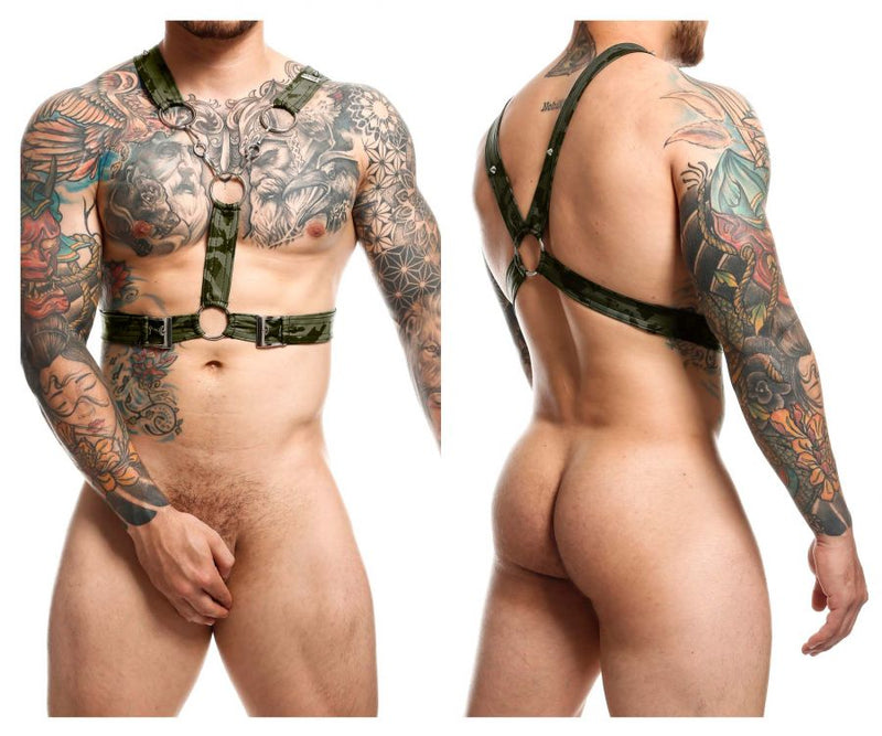 MaleBasics DMBL09 DNGEON Cross Chain Harness Color Army