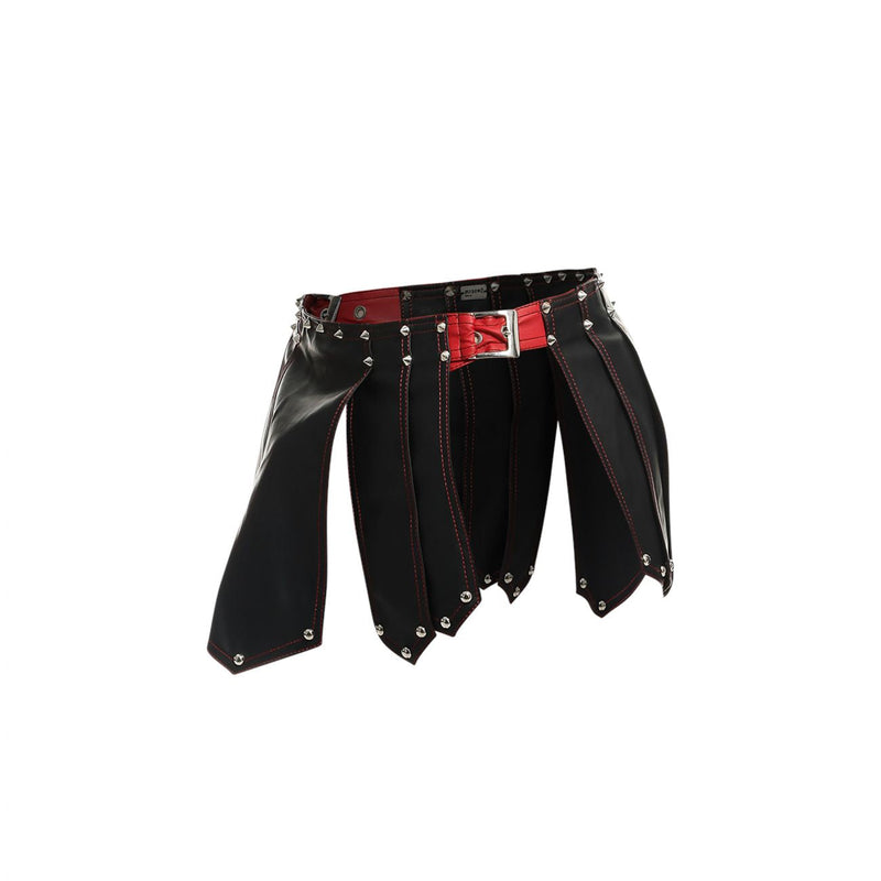MaleBasics DMBL10 DNGEON Roman Skirt Color Black-Red