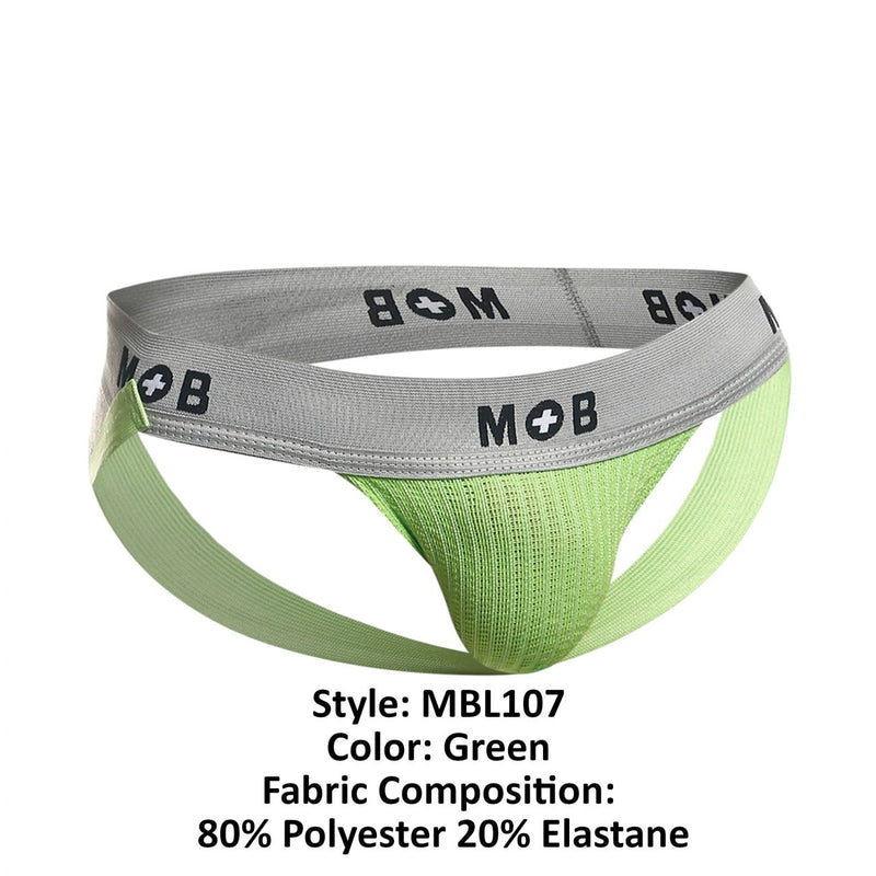 Malebasics MBL107 MOB Classic Fetish Jock 3 pollici jockstrap Color Green