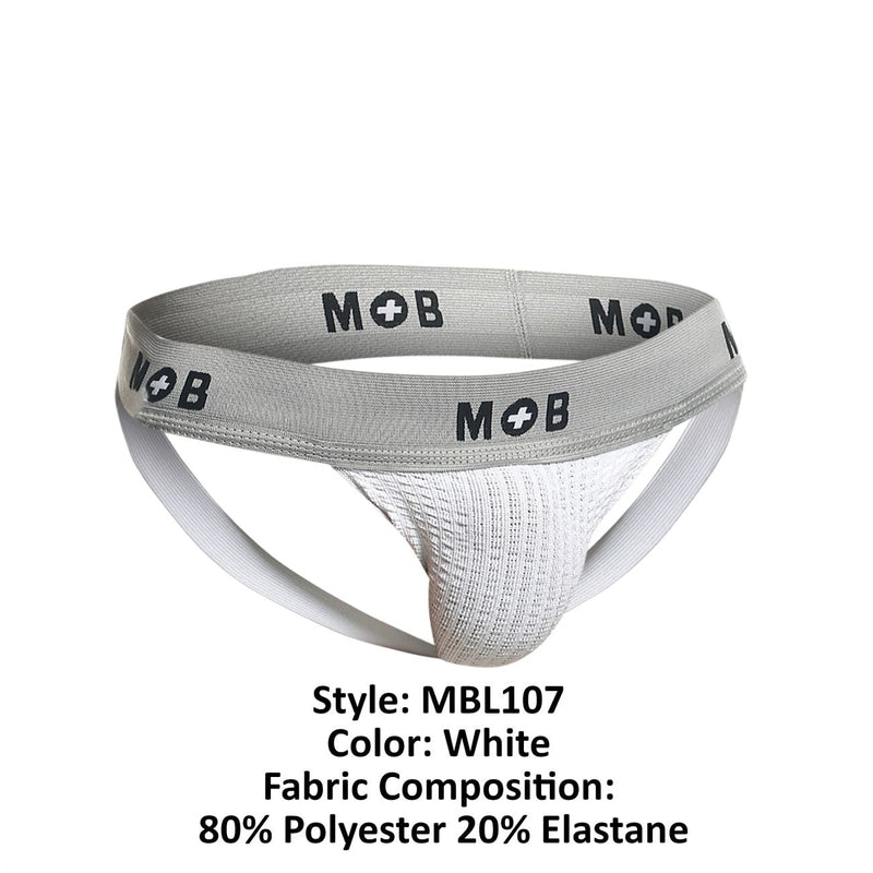 Malebasics MBL107 MOB Classic Fetish Jock da 3 pollici jockstrap Color White