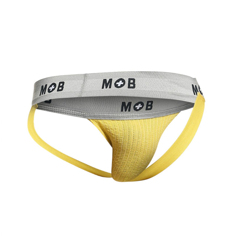 MaleBasics MBL107 MOB Classic Fetish Jock 3 Inches Jockstrap Color Yellow