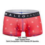 MaleBasics MBT01 3PKトランク色の印刷ティモン