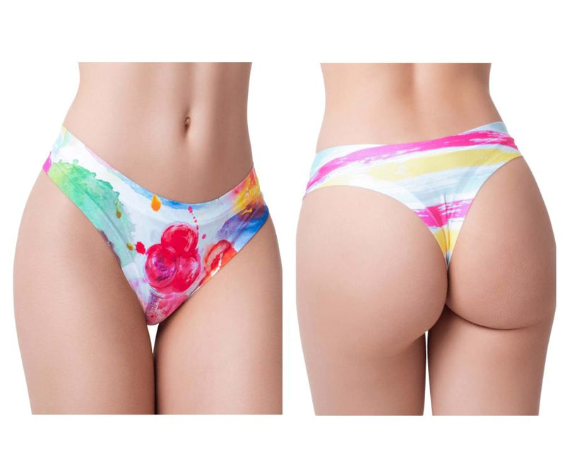 Mememe CSS-2 Candy Shop Thongs Farbstreifen