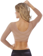 Moldeate 4008 Control Post Surgical Top with Sleeves Color Mocha