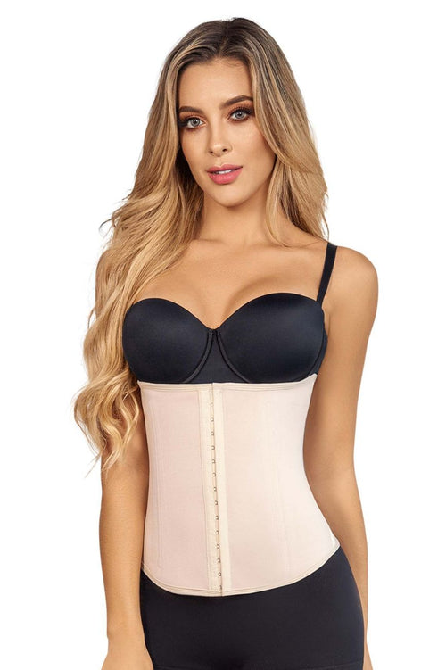 Moldeate 8026 Latex Waist Trainer 3 Row Hook and Eye Closure Color Beige