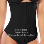 Moldeate 8026 Latex Waist Trainer 3 Row Hook and Eye Closure Color Black
