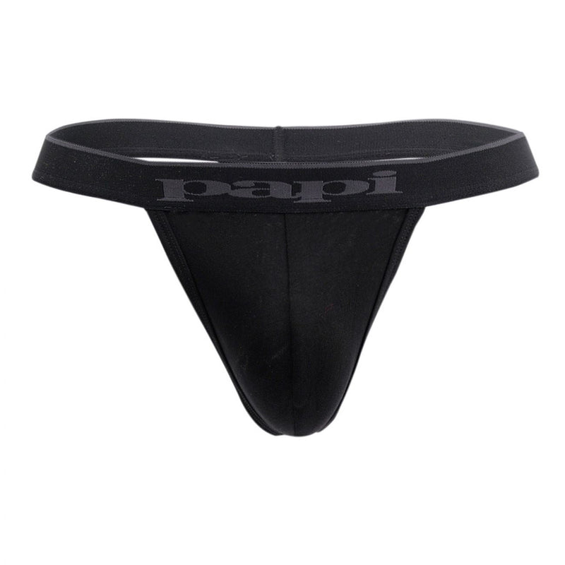 Papi 980902-001 3PK Cotton Stretch Thong Color Black – D.U.A.