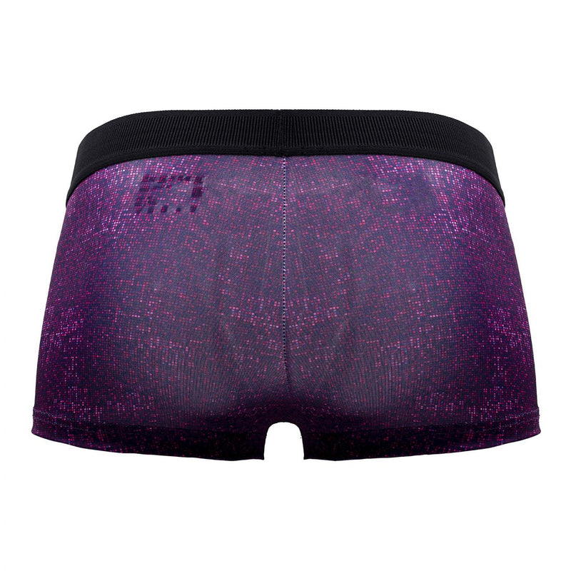 Papi UMPA050 Fashion Microflex Brazilian Trunks Color Purple Pixel Print