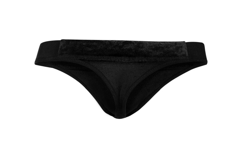 Pikante PIK 1099 Clandestine Velvet Thongs Color Black