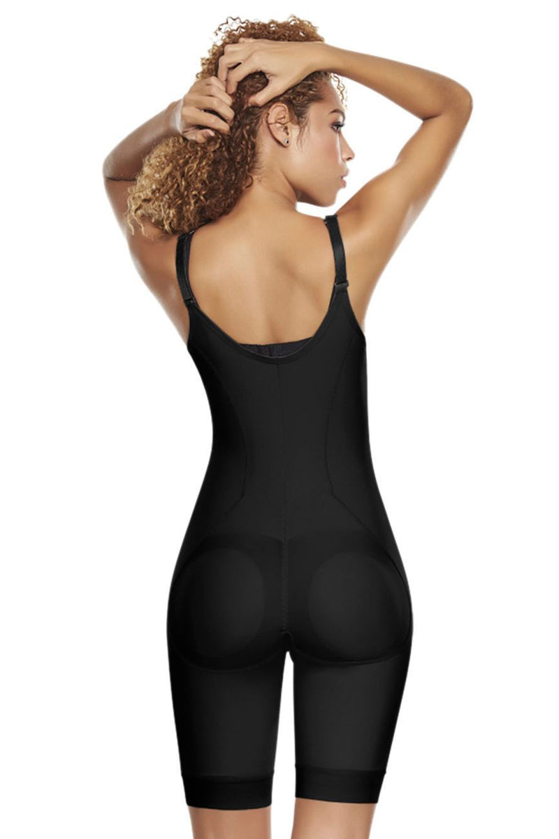 TrueShapers 1205 Slimmer & Firm Control Open-Bust Bodysuit with Removable Pads Color Black