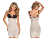 TrueShapers 1272 Mid-Thigh Invisible Open Bust Bodysuit Farbe Beige
