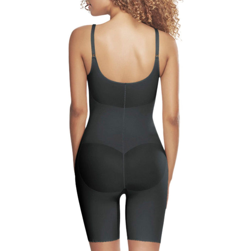 TrueShapers 1278 Mid-Thigh Invisible Body Body Shaper Short Color Black