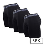 Undertech 342704 3PK Solid Long Boxer Briefs Color Black