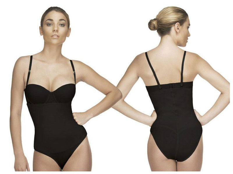 Vedette 210 Nadine strapless bodysuit in bikinikleur zwart