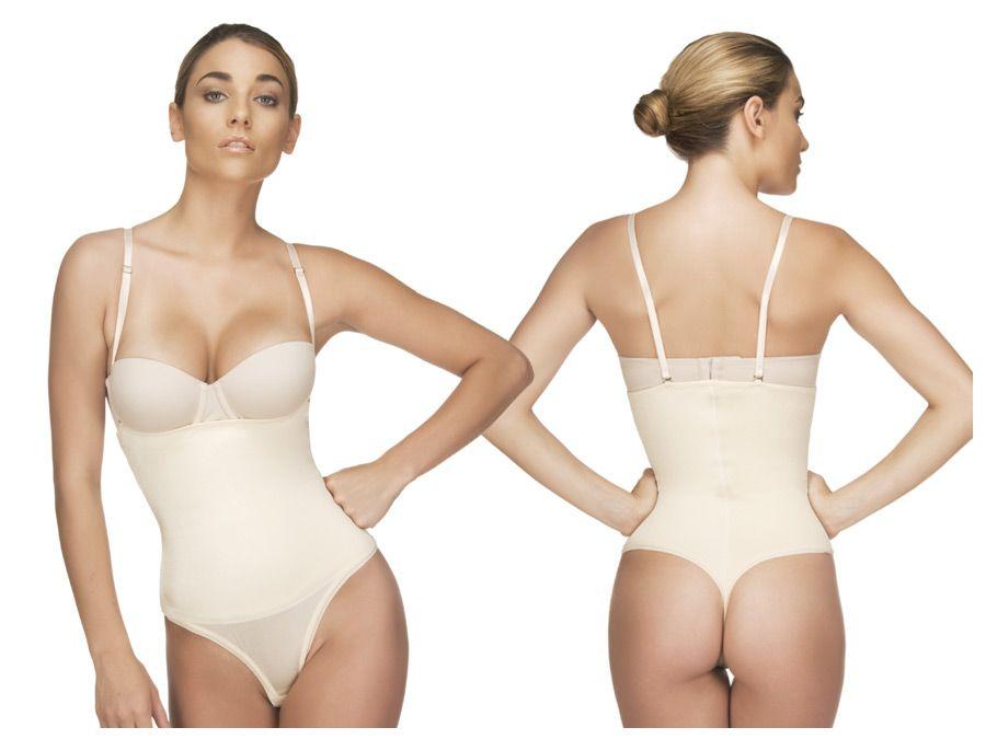 Vedette Evonne Firm Compression Braless Body Shaper in Thong 111