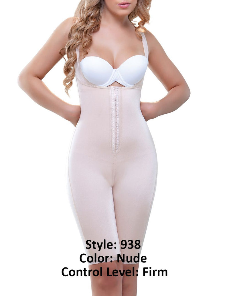 Vedette 938 Full Body Control Suit w / High Back Color Nude